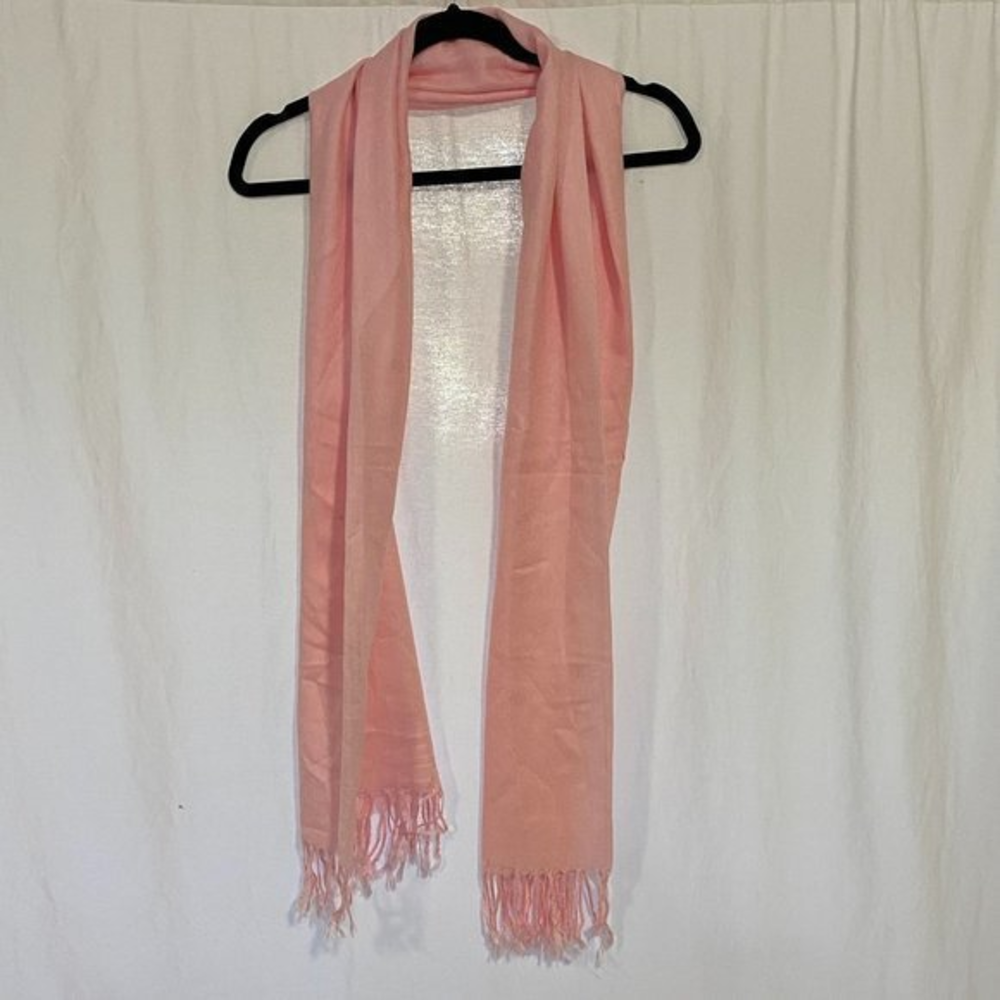 Leavitt & Co Pink Fringe Scarf NWT